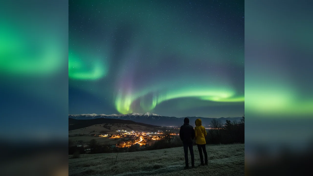Aurora boreală vizibilă din Deva și județul Hunedoara, în noaptea de 19–20 ianuarie