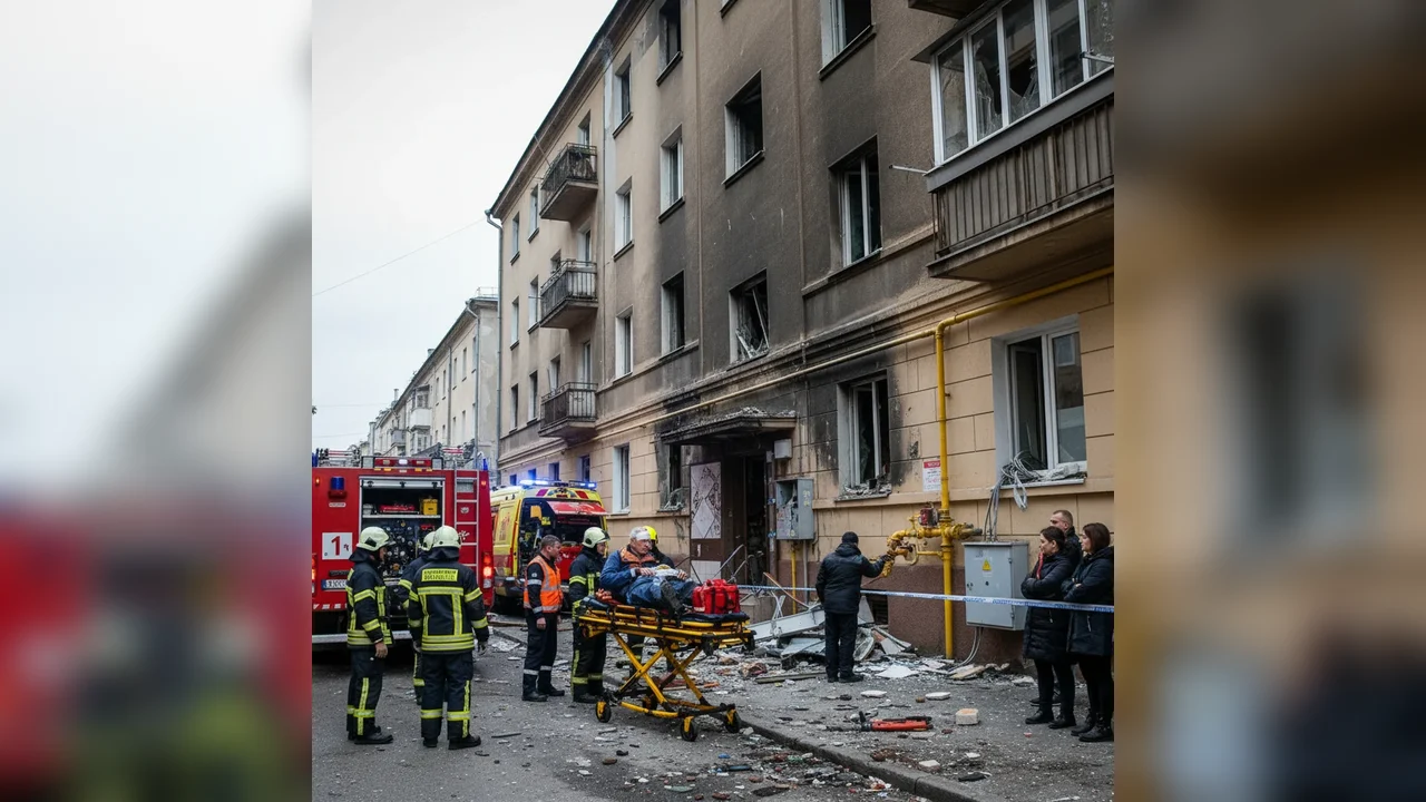 bărbat de 81 de ani rănit și dus la spital, alimentarea cu gaze și electricitate oprită