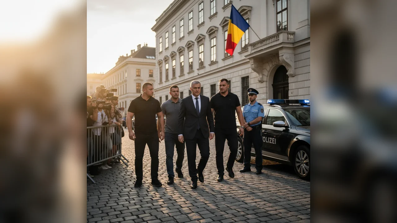 Bolojan, însoțit de români și Poliția vieneză la Ambasada României din Austria