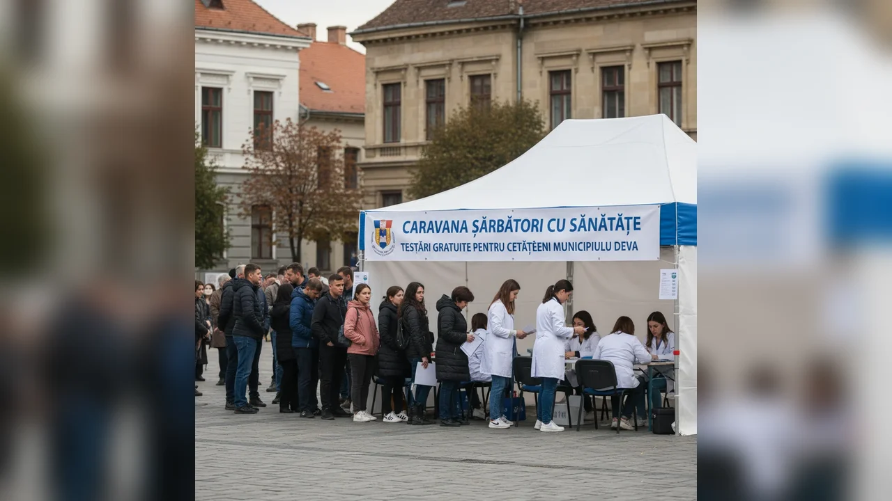 Caravana Sărbători cu Sănătate oferă testări gratuite pentru locuitorii municipiului Deva