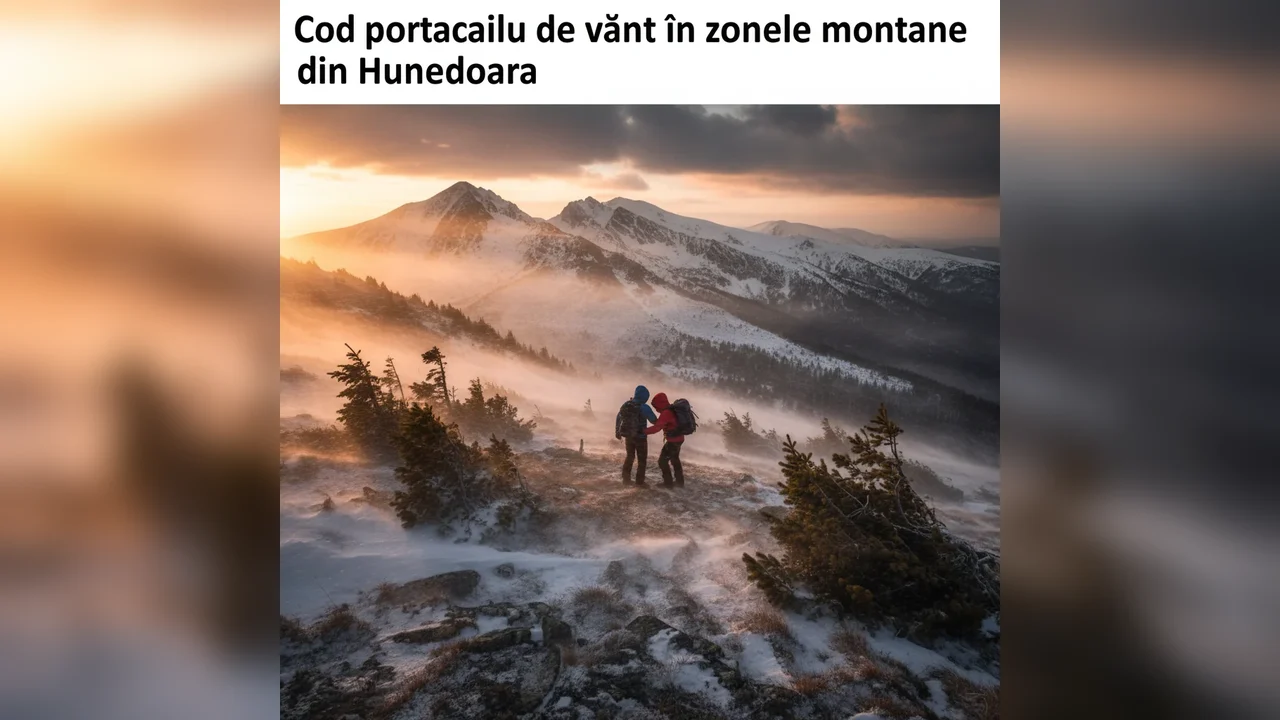 Cod portocaliu de vânt în zonele montane din Hunedoara, anunțat în ziua de Crăciun la Deva