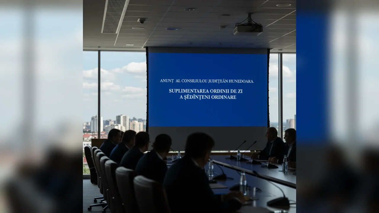 Consiliul Județean Hunedoara anunță suplimentarea ordinii de zi a ședinței ordinare
