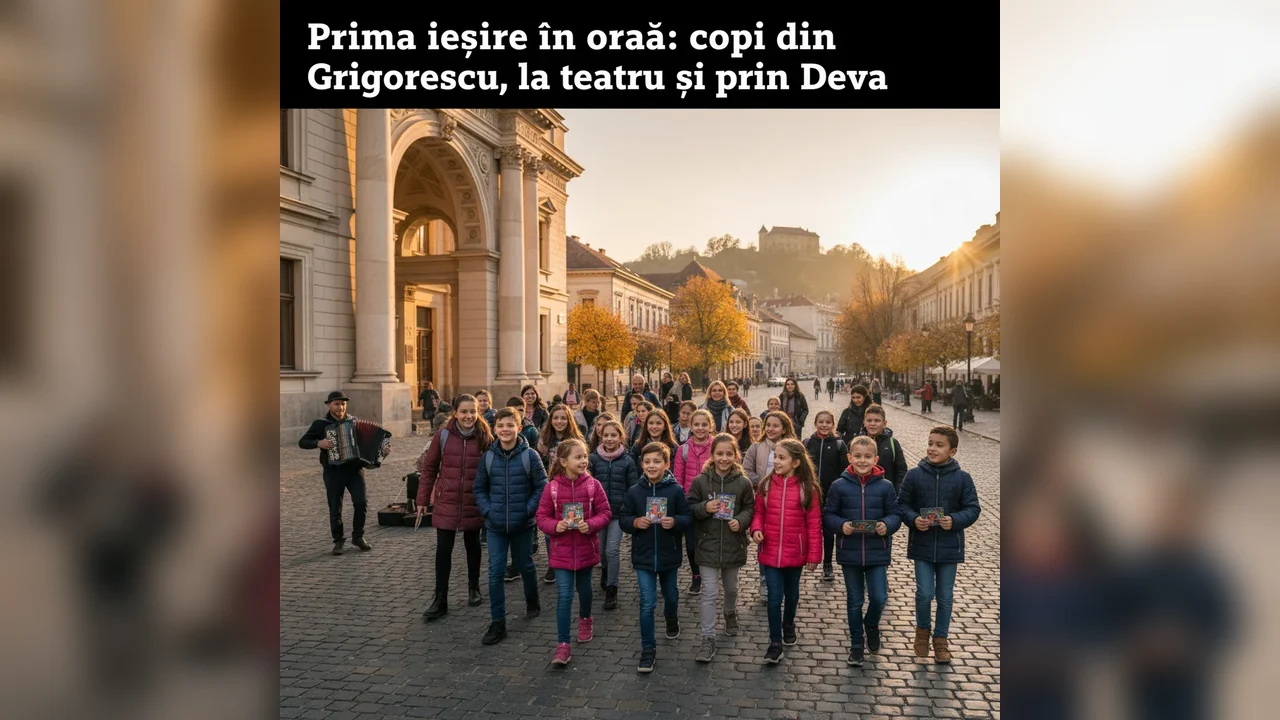 Copii din Grigorescu descoperă Deva la teatru și plimbare