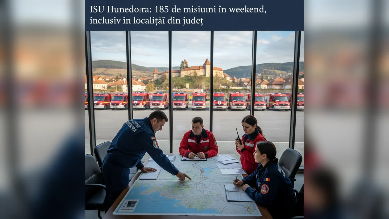 Deva: 185 de intervenții ale ISU Hunedoara în weekend, de la prim-ajutor la degajarea țurțurilor