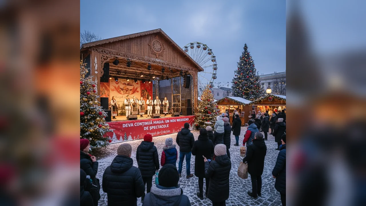 Deva aduce magie în acest weekend cu spectacole la Târgul de Crăciun
