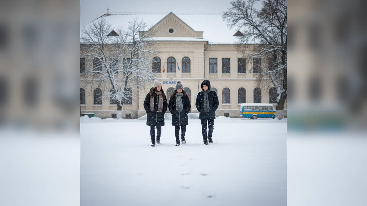 Deva: școlile din Hunedoara ar putea trece online sau hibrid din cauza ninsorilor abundente