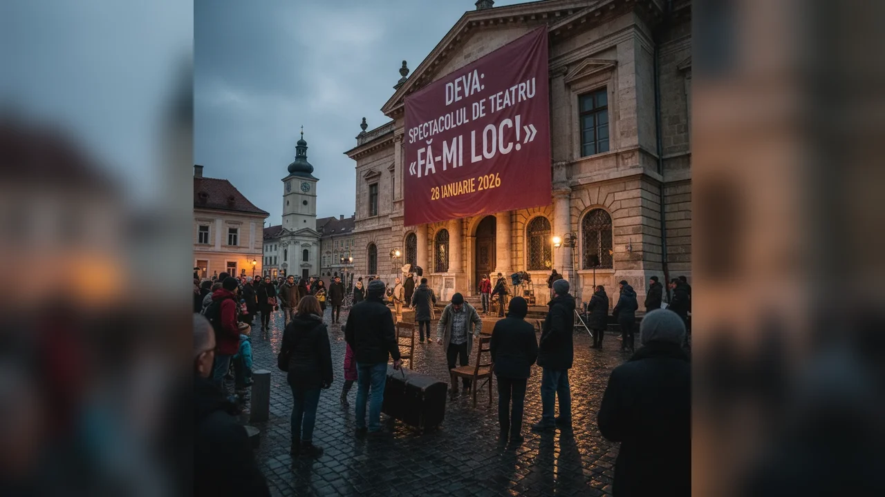 Deva: spectacolul de teatru „Fă-mi loc!” programat la Centrul Cultural „Drăgan Muntean”