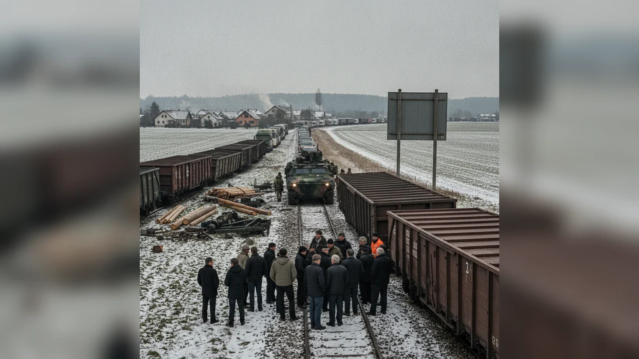 Dronă rusească a lovit un tren lângă granița cu Polonia, fără victime