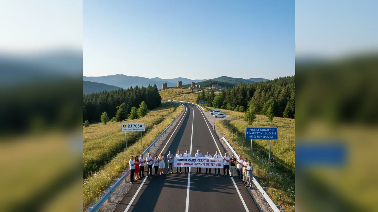 Drumul DJ 705A Orăștie – Costești – Sarmizegetusa Regia, modernizat înainte de termen de CJ Hunedoara, acces facil către cetățile dacice