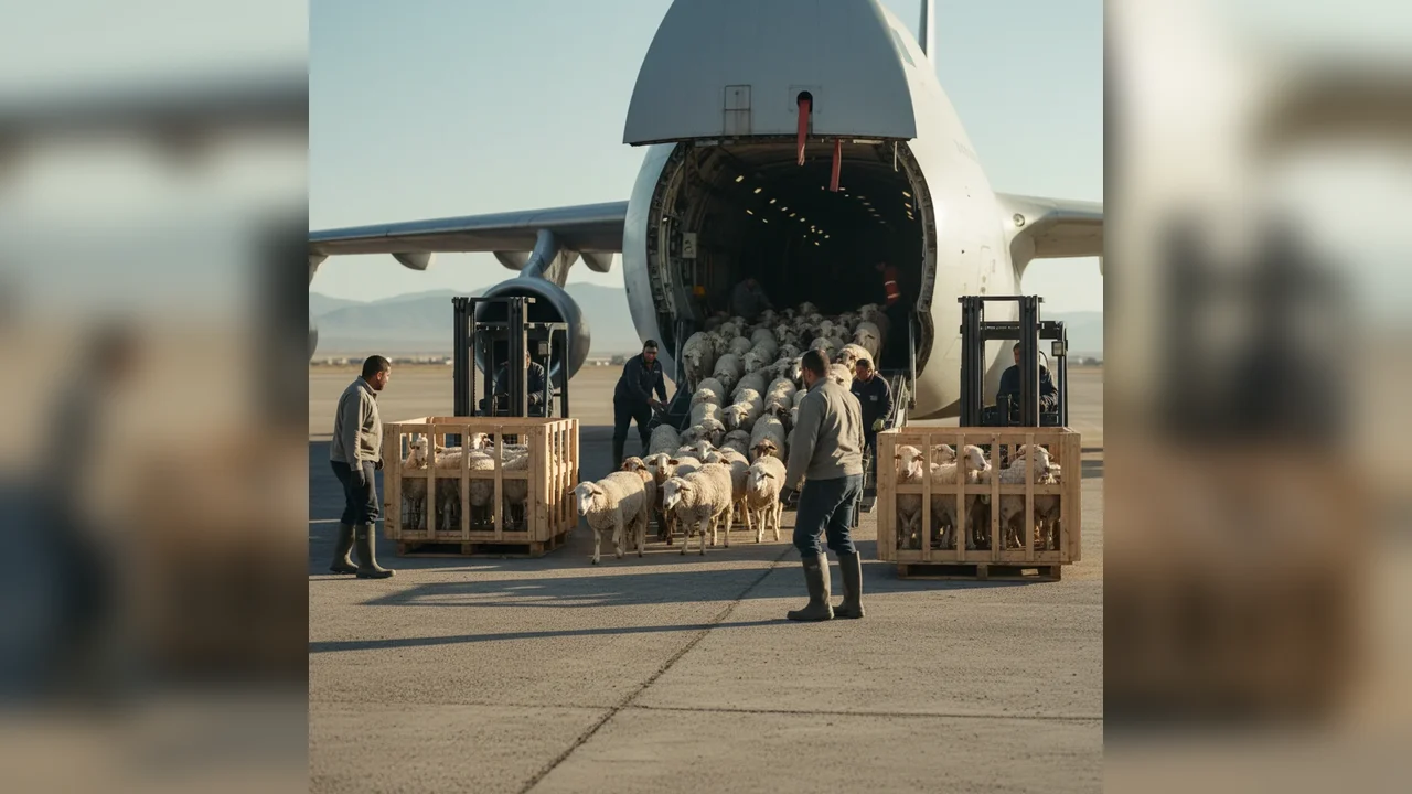 Exportul de oi în Algeria se face cu avioane cargo