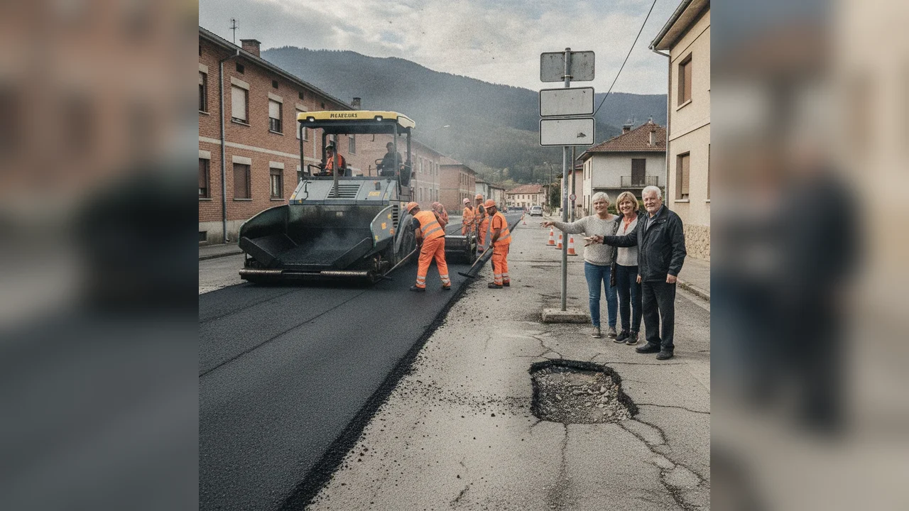Încep asfaltările pe DN66A la intrarea în Vulcan