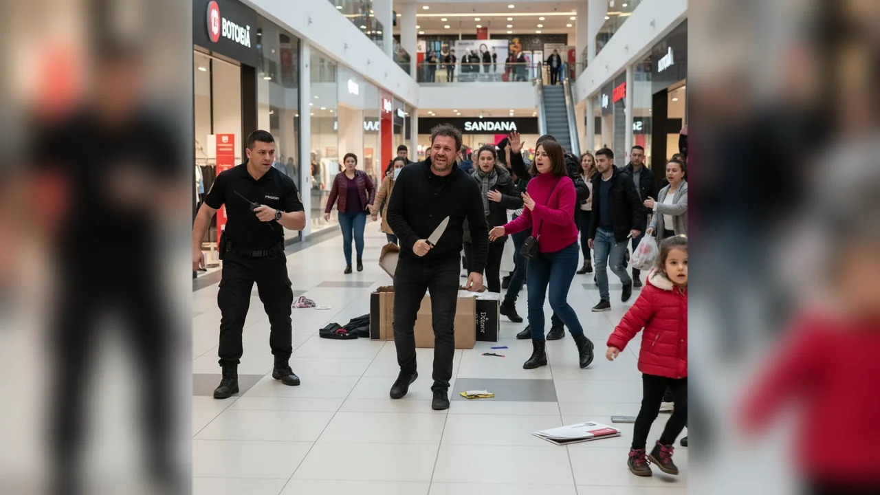 Incident armat cu cuțit într-un centru comercial din Deva: Bărbat reținut de poliție