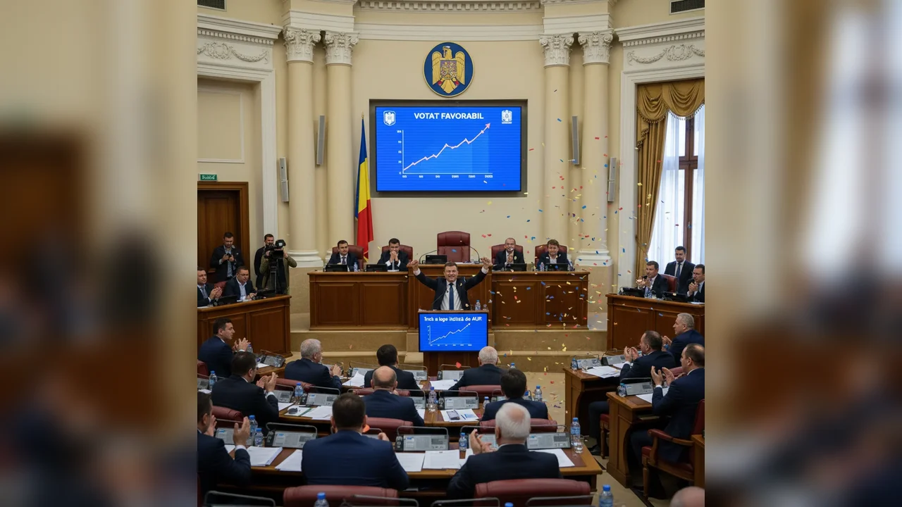 Lege inițiată de AUR, adoptată cu succes în Parlament