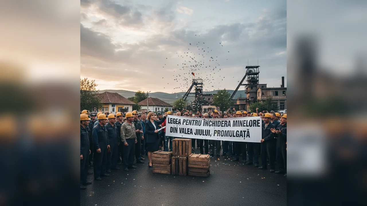 Legea pentru închiderea minelor din Valea Jiului, oficial promulgată