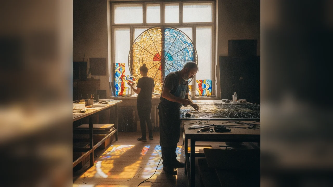 Lumina, meșteșugul și istoria vitraliului, reunite la Baia Mare într-un workshop susținut de Cristian Florin Anghelescu