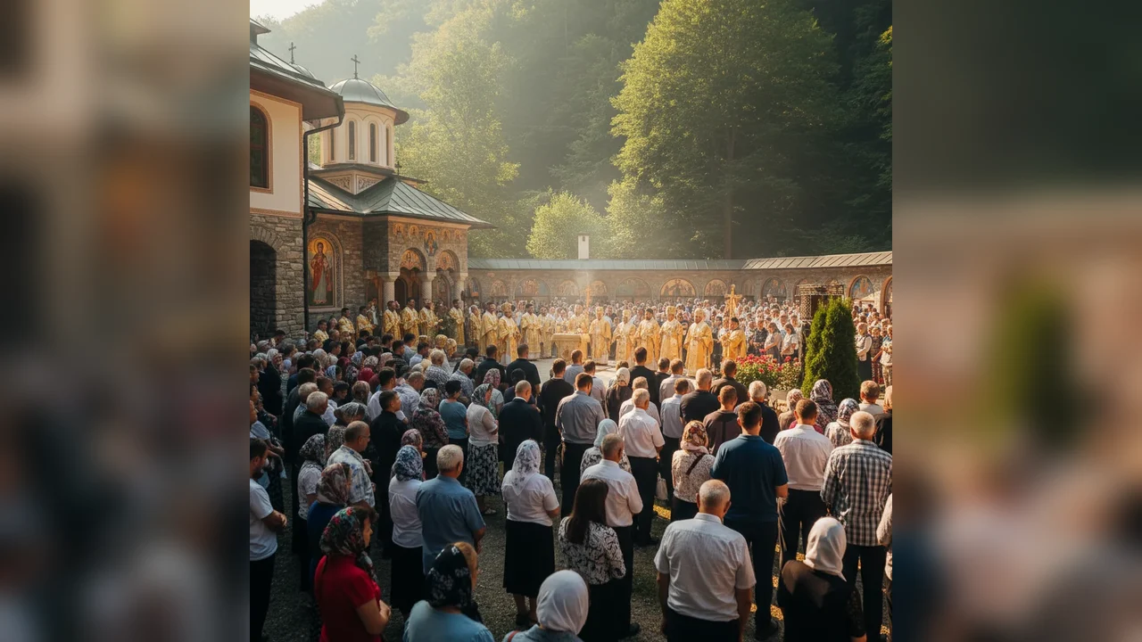 Mănăstirea Lainici, hram cu slujbă arhierească și pelerini