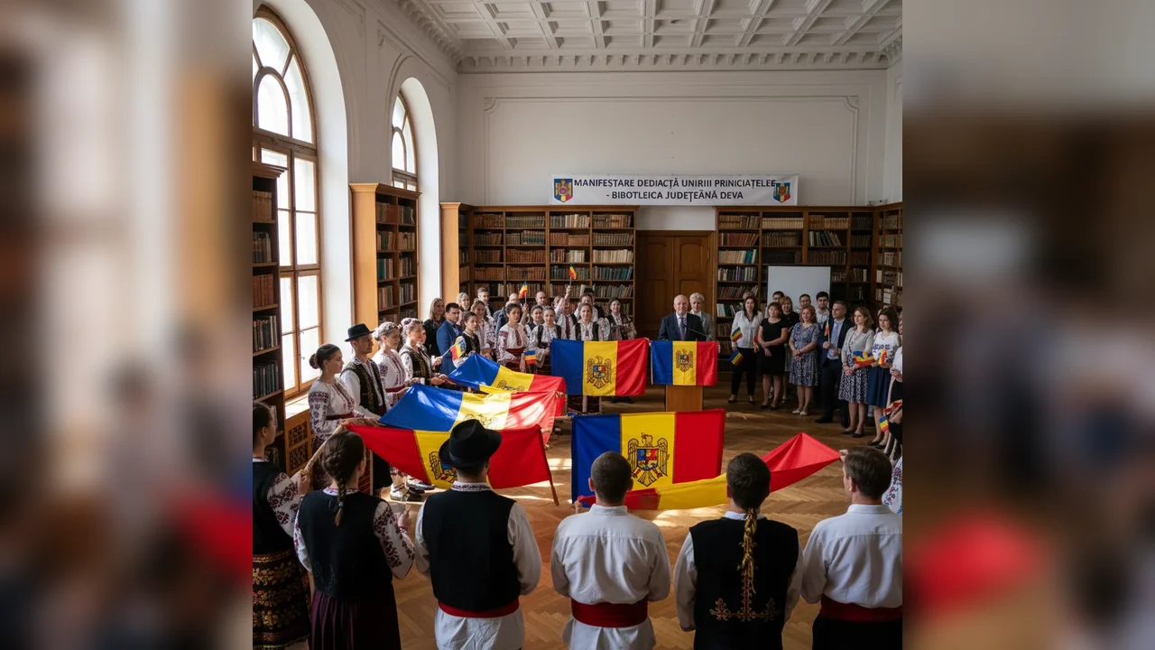 Manifestare cultural-educativă dedicată Unirii Principatelor, la Biblioteca Județeană din Deva