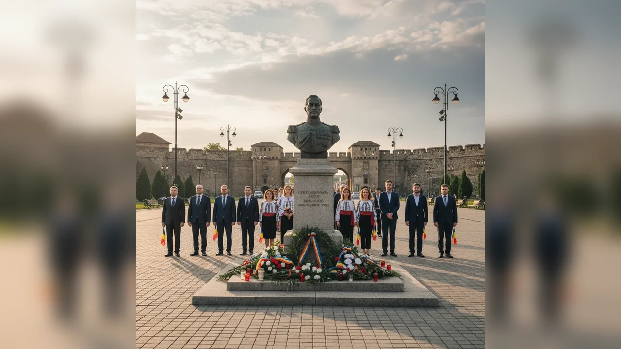 Omagiu Regelui Mihai la Alba Iulia – Bustul și Piațeta celebrându-l