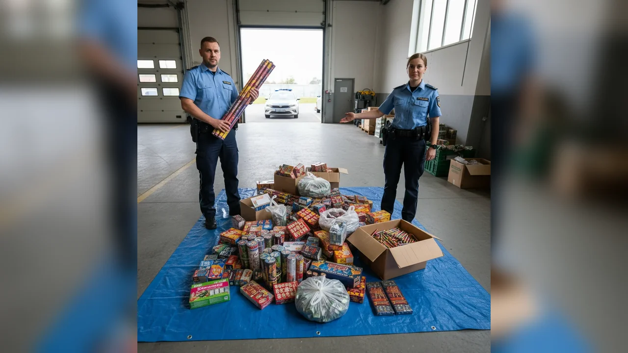 Polițiștii au confiscat 50 kg de artificii și petarde ilegale în județul nostru
