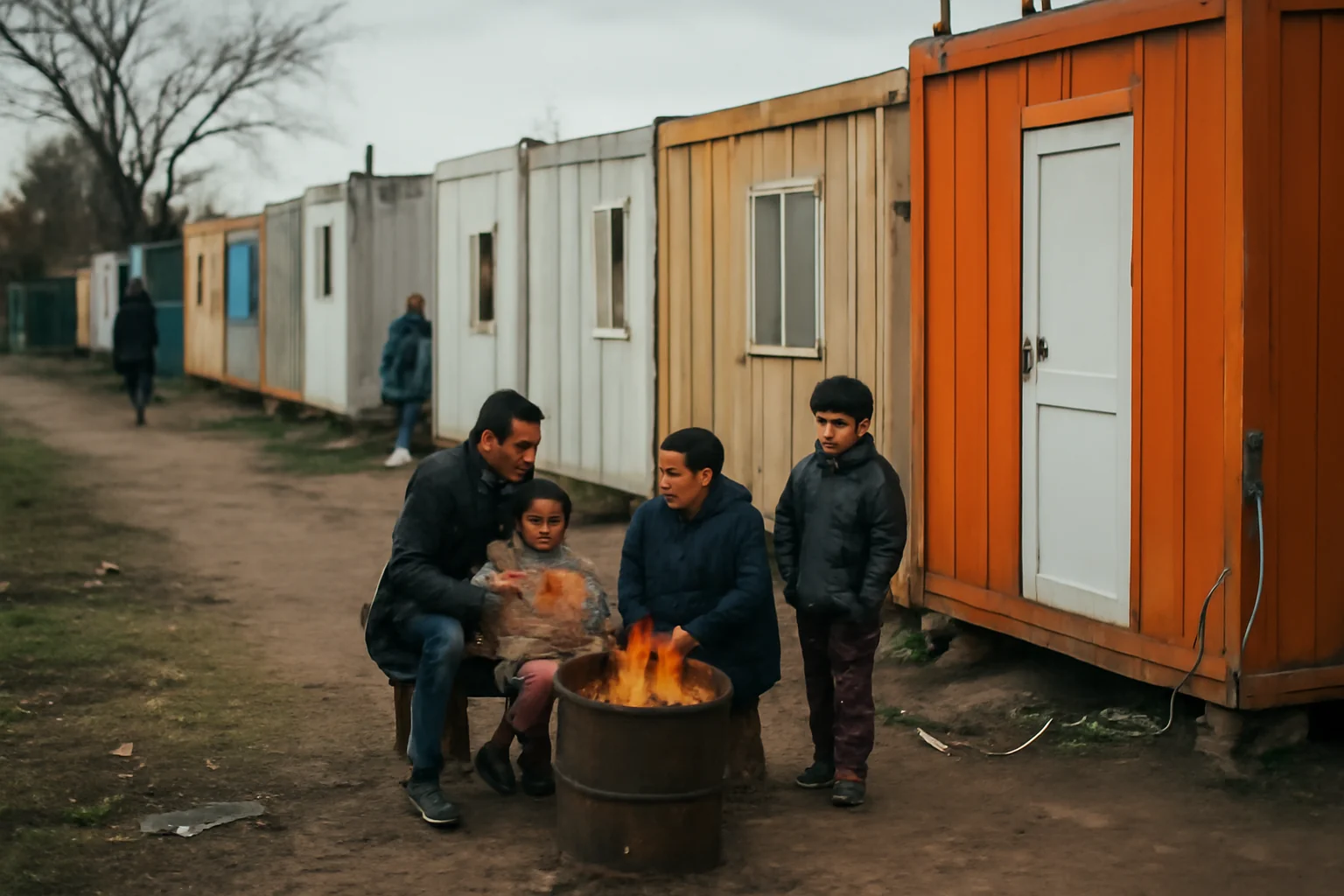 Primăria asigură încălzirea la zeci de persoane care locuiesc în module containerizate