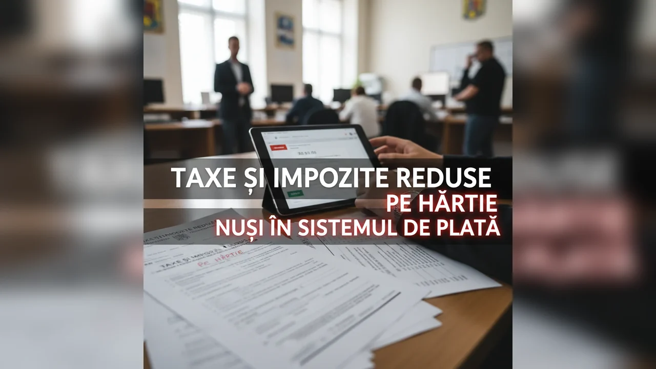 Reducerile de taxe și impozite rămân doar pe documente, nu și în plata efectivă