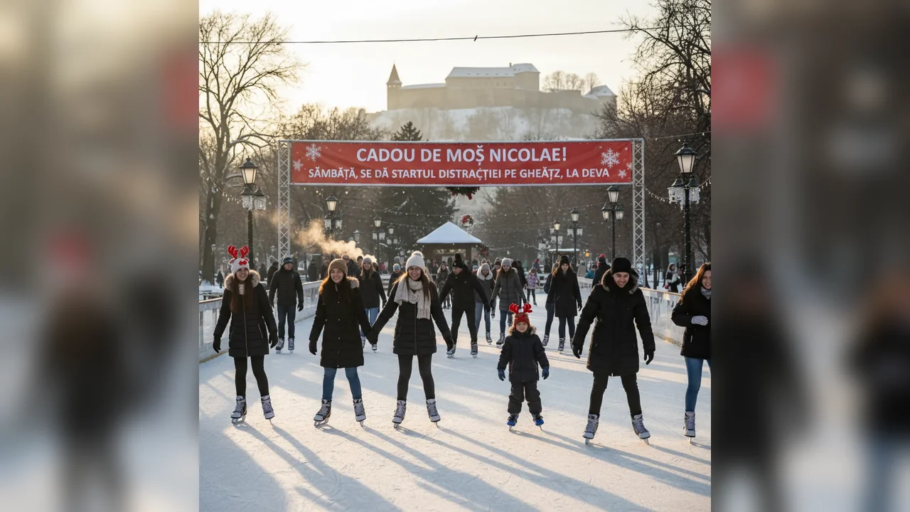 Sâmbătă începe sezonul de patinaj de Moș Nicolae
