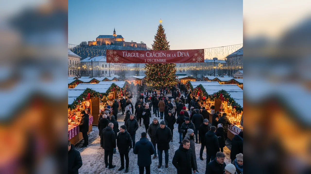 Târgul de Crăciun din Deva își deschide porțile pe 1 Decembrie