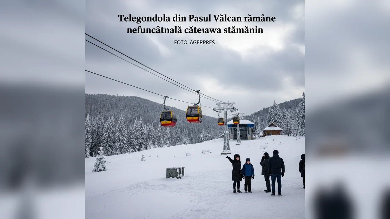 Telegondola din Pasul Vâlcan, oprită pentru mai multe săptămâni după o defecțiune electrică. Impact pentru turiștii din zona Deva