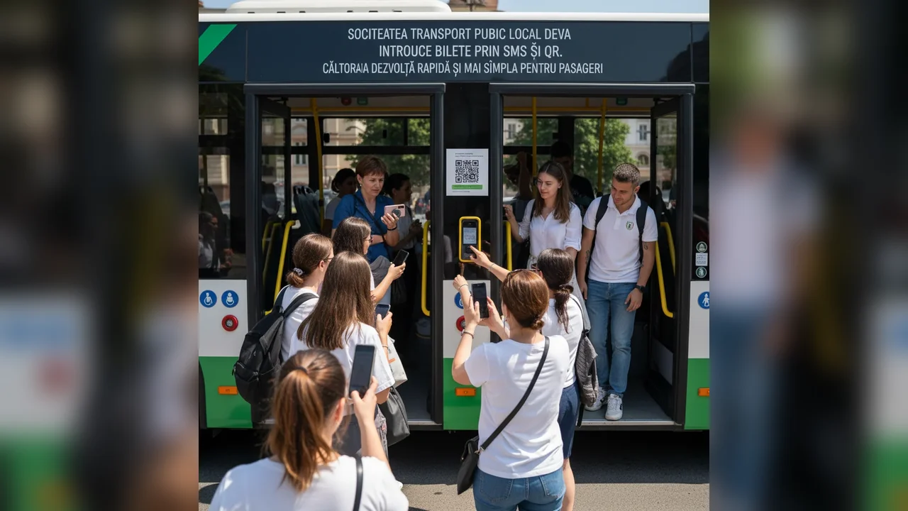 Transport Public Local Deva lansează bilete prin SMS și cod QR pentru o călătorie mai rapidă și simplă
