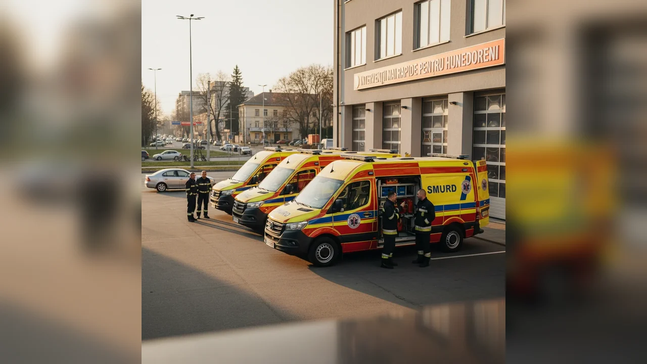 Trei ambulanțe SMURD noi adăugate la ISU Hunedoara pentru intervenții mai rapide în județ