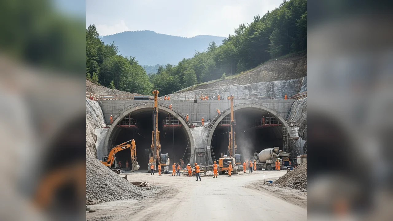 Tunelul de pe Autostrada Vestului avansează: lucrările au ajuns la jumătate, anunță constructorii la Deva