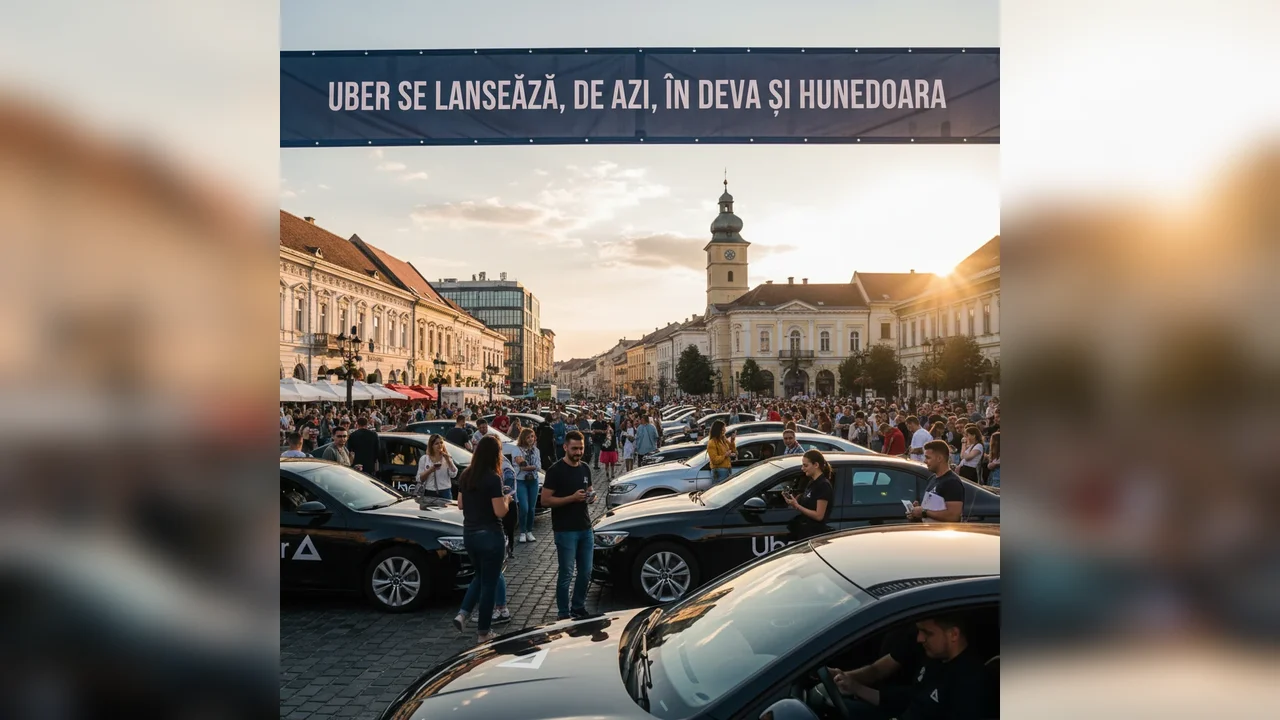 Uber își începe serviciile astăzi în Deva și Hunedoara