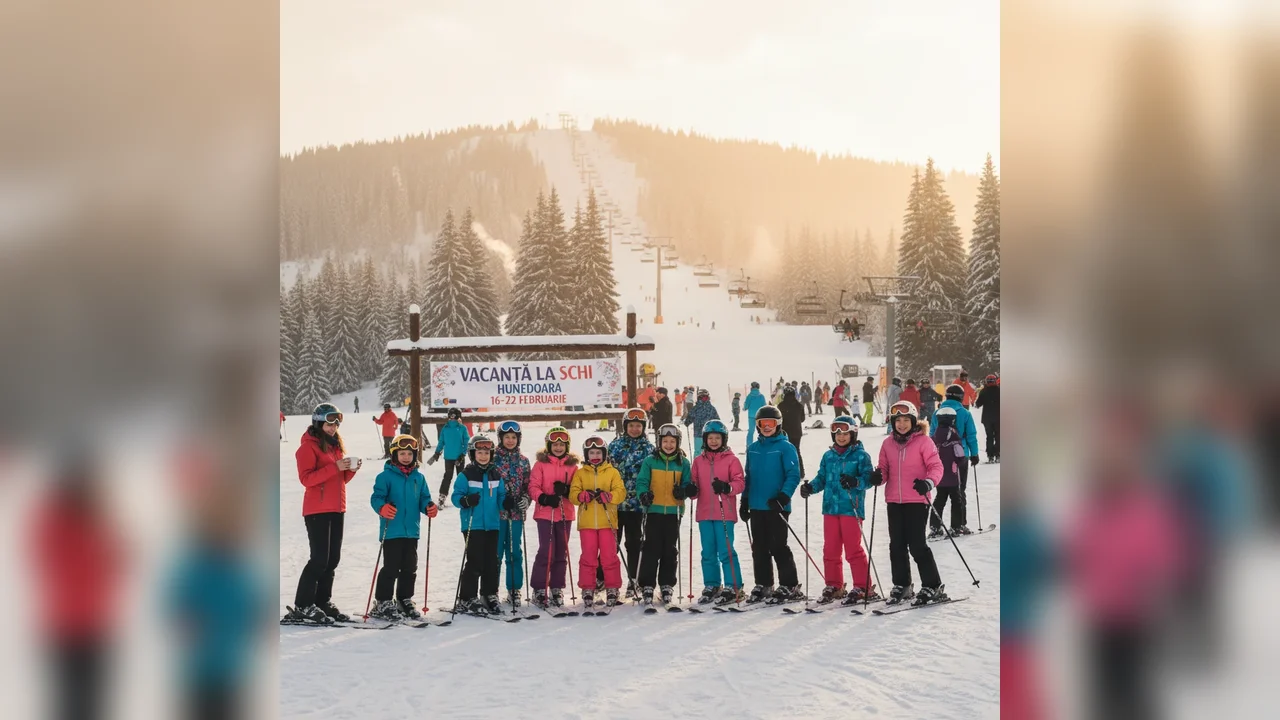 Vacanța de schi pentru elevii din Hunedoara începe la Deva pe 16 februarie 2026