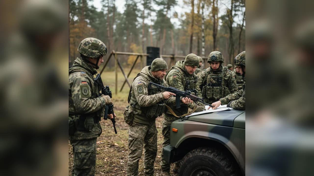 Veterani de front ucraineni pregătesc militari germani pentru luptă