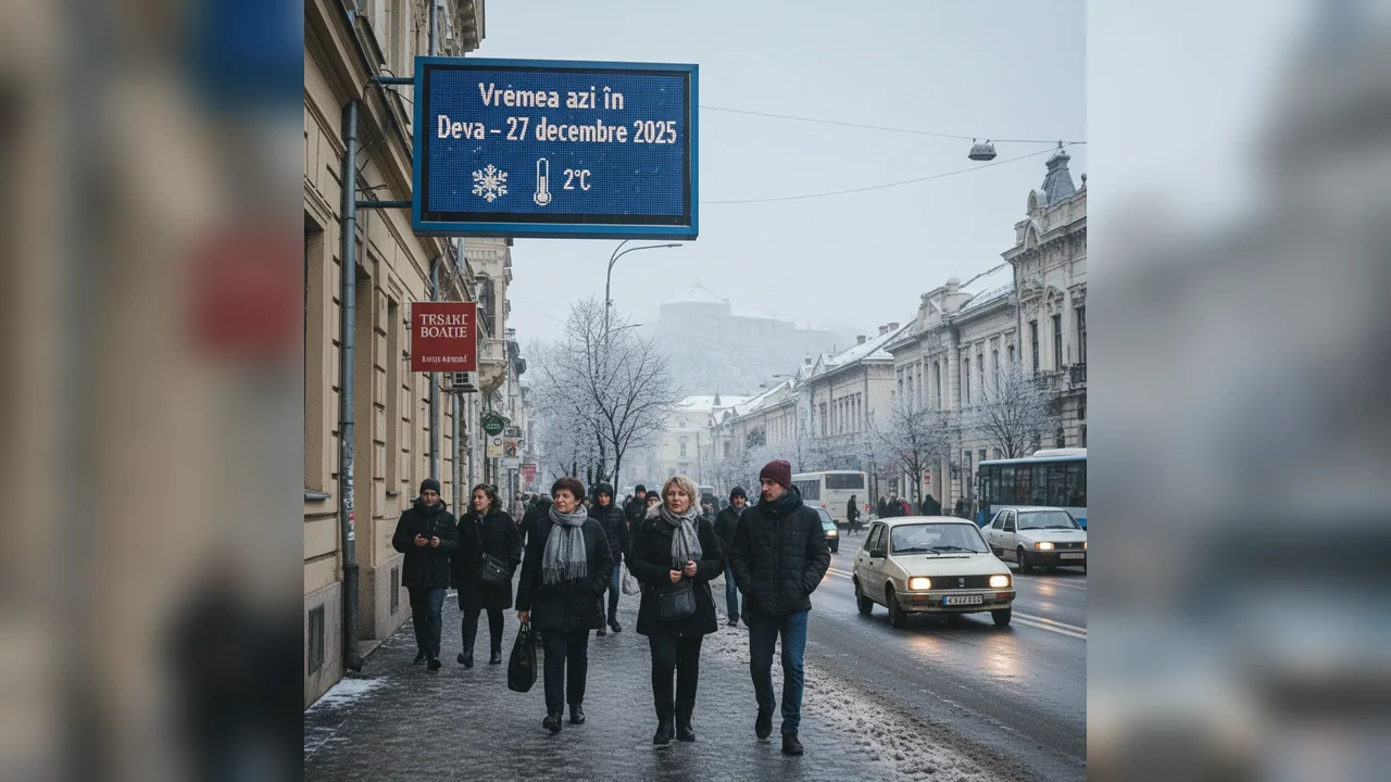 Vremea azi în Deva – 27 decembrie 2025